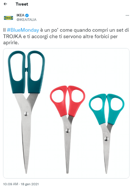 blue monday marketing - IKEA