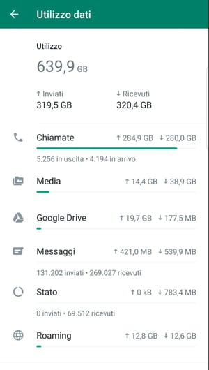 come vedere statistiche whatsapp