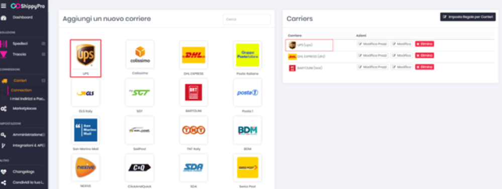 Piattaforma ShippyPro: Connetti i tuoi corrieri in un click
