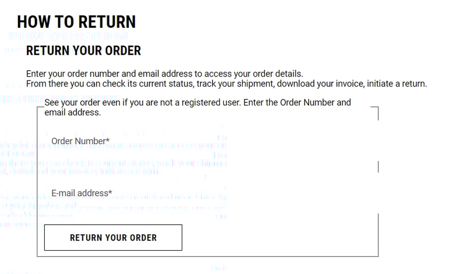 How to return an order
