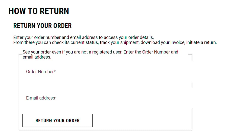 How to return an order