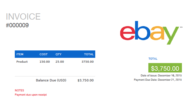 How to send an invoice on Ebay