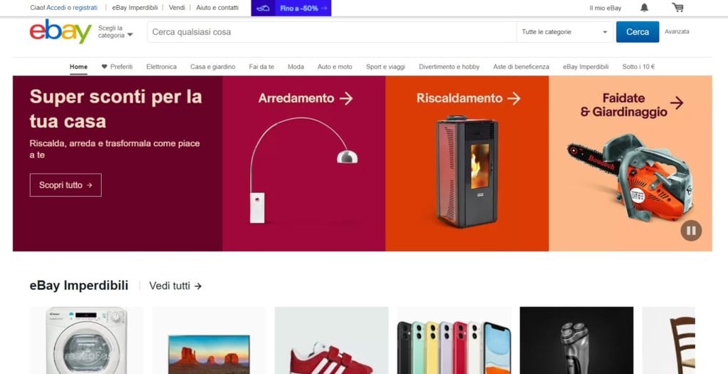 Vendere online in Italia: Ebay