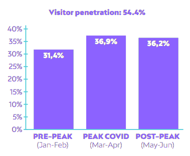 Besucherpenetration in FMCG Online-Sites (Spanien)