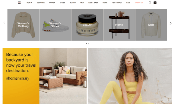 hudson's bay Canadian ecommerce marketplace and department store