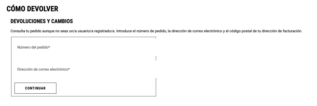 Cómo devolver un pedido