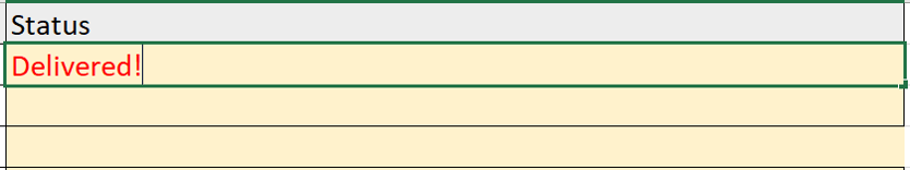 tracking status example