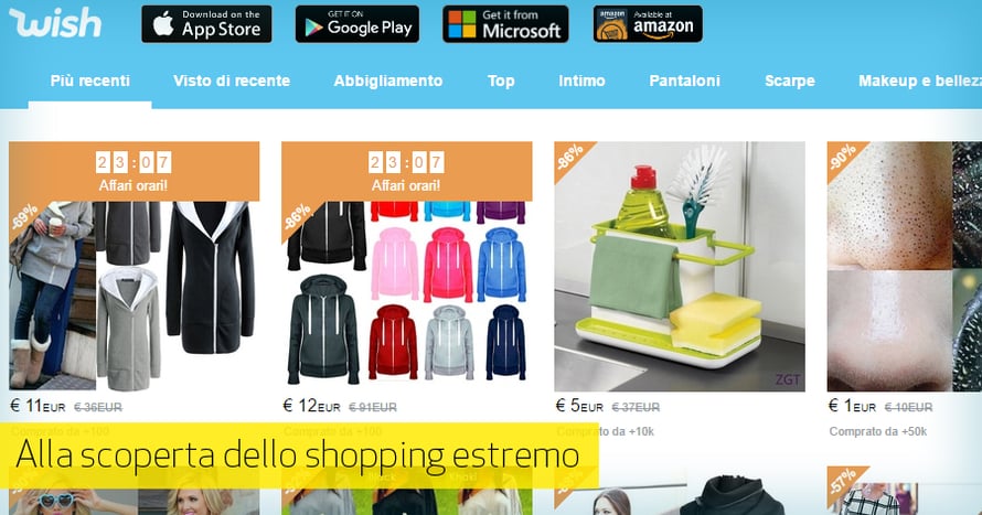 Verkaufen Sie online in Italien bei Wish