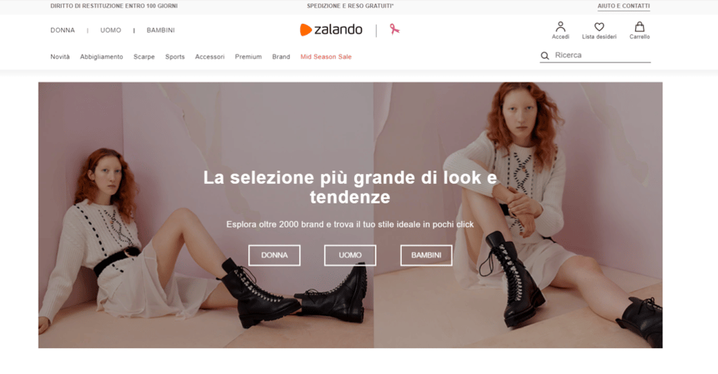 Vendere online in Italia: Zalando