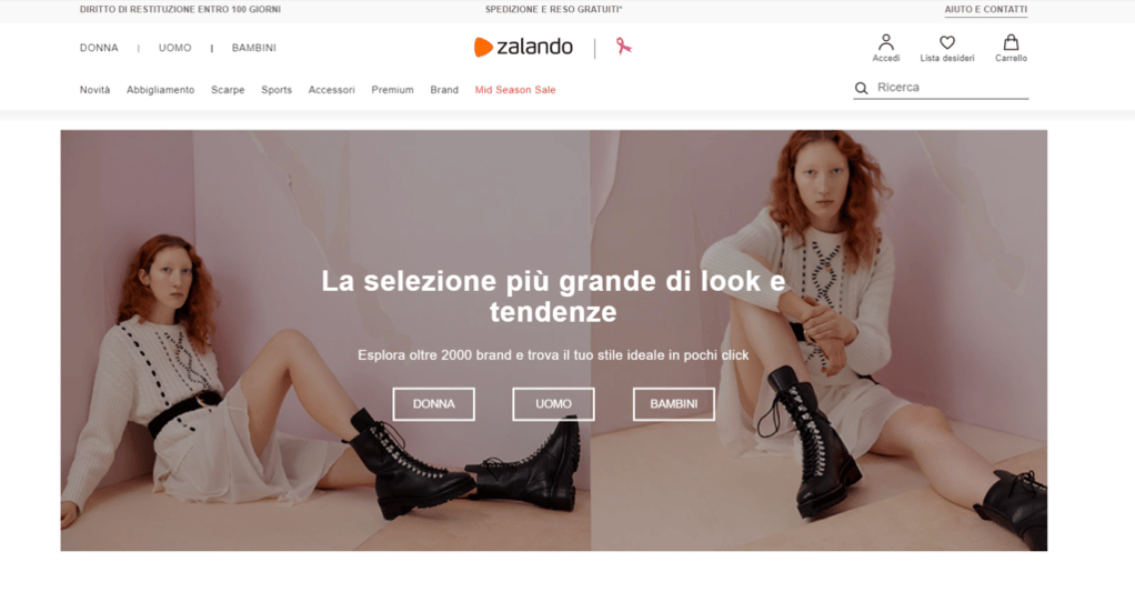 10 mejores Marketplaces en Italia: Zalando