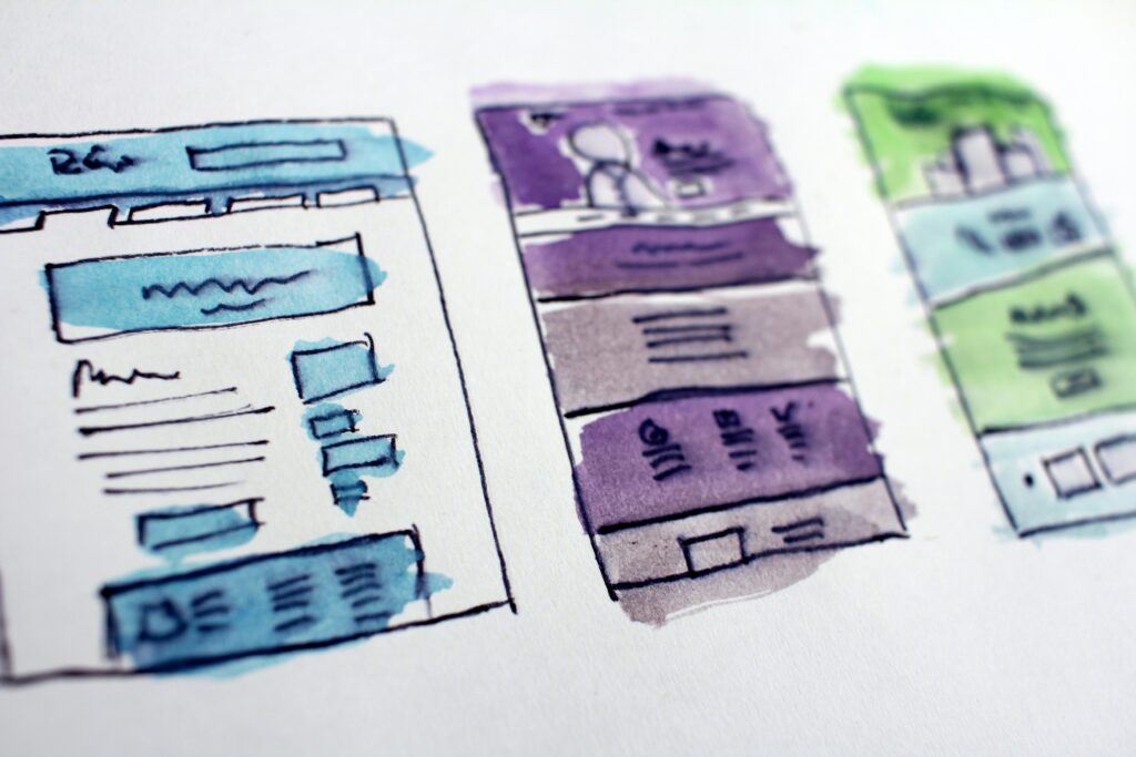 3 website sketches