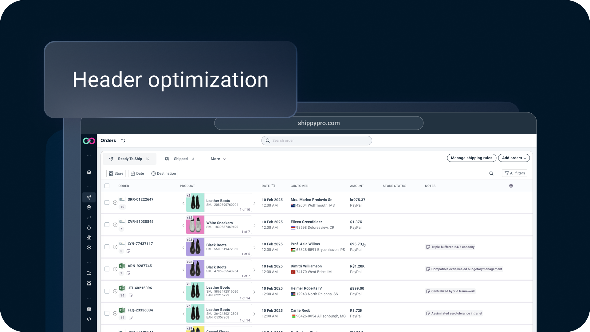 Header Optimization