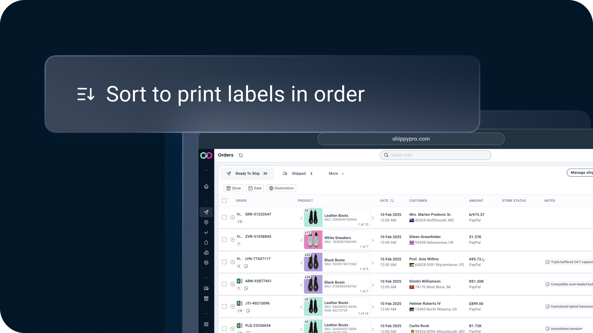 Keep order of printed labels for bulk creation