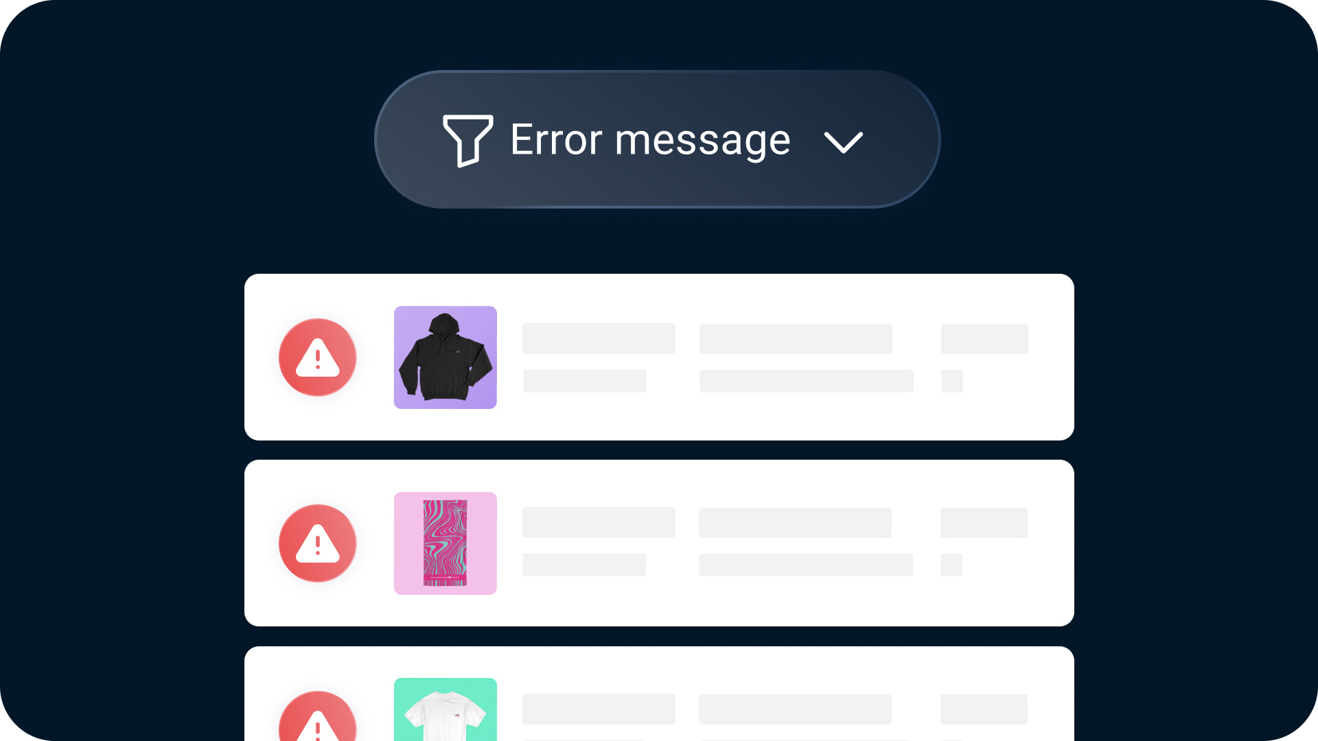 Error message filter