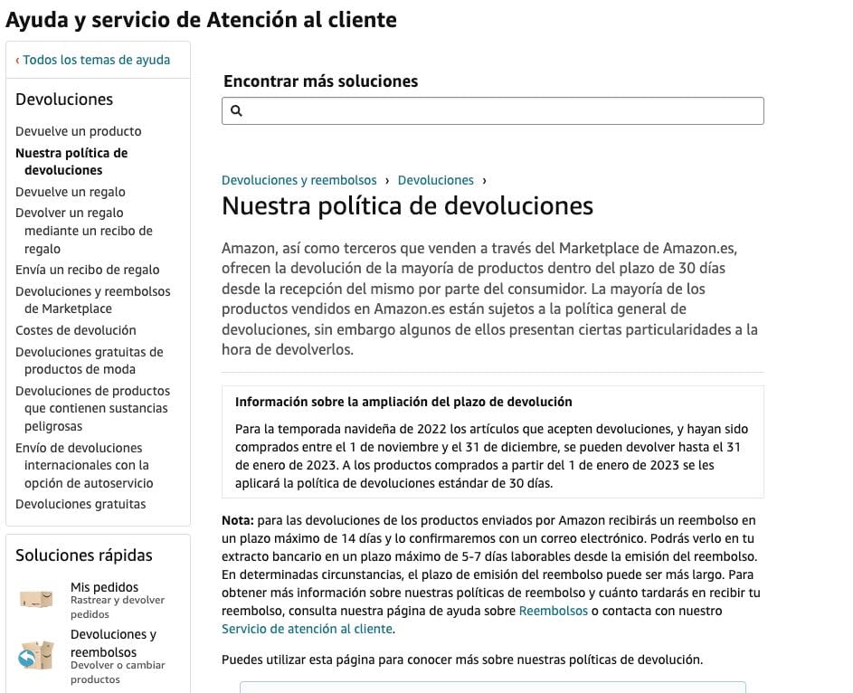 La nueva política de devoluciones de  enfada (mucho) a las