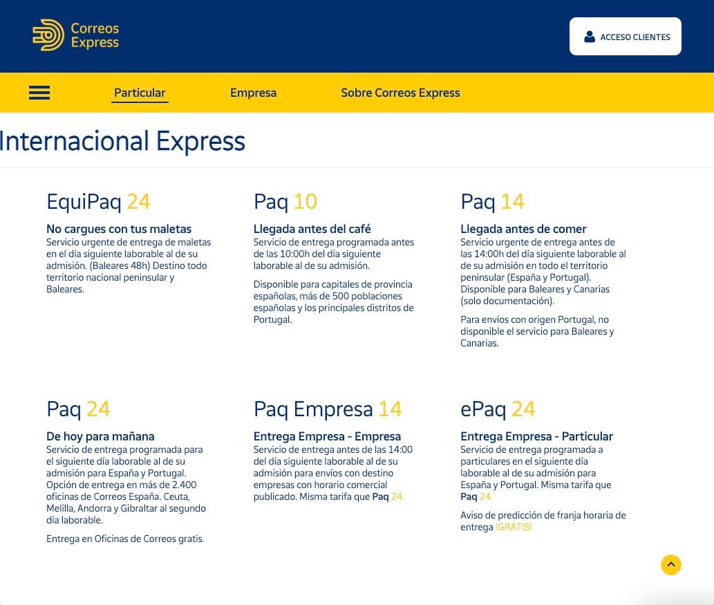 correos express seguimiento envio
