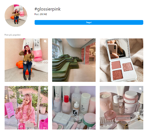 fashion advertising - Glossier pink