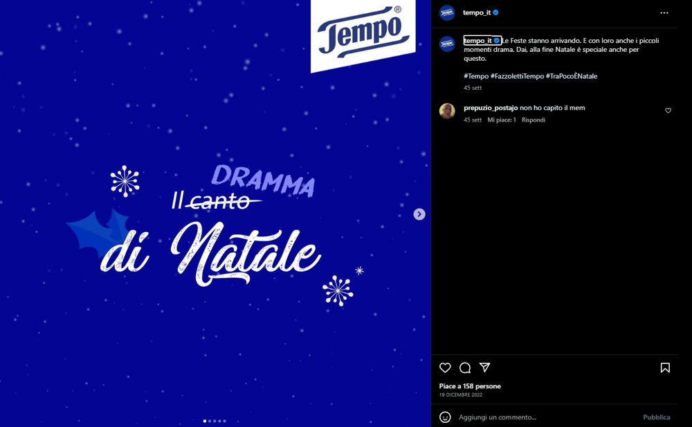 meme marketing natale - Tempo