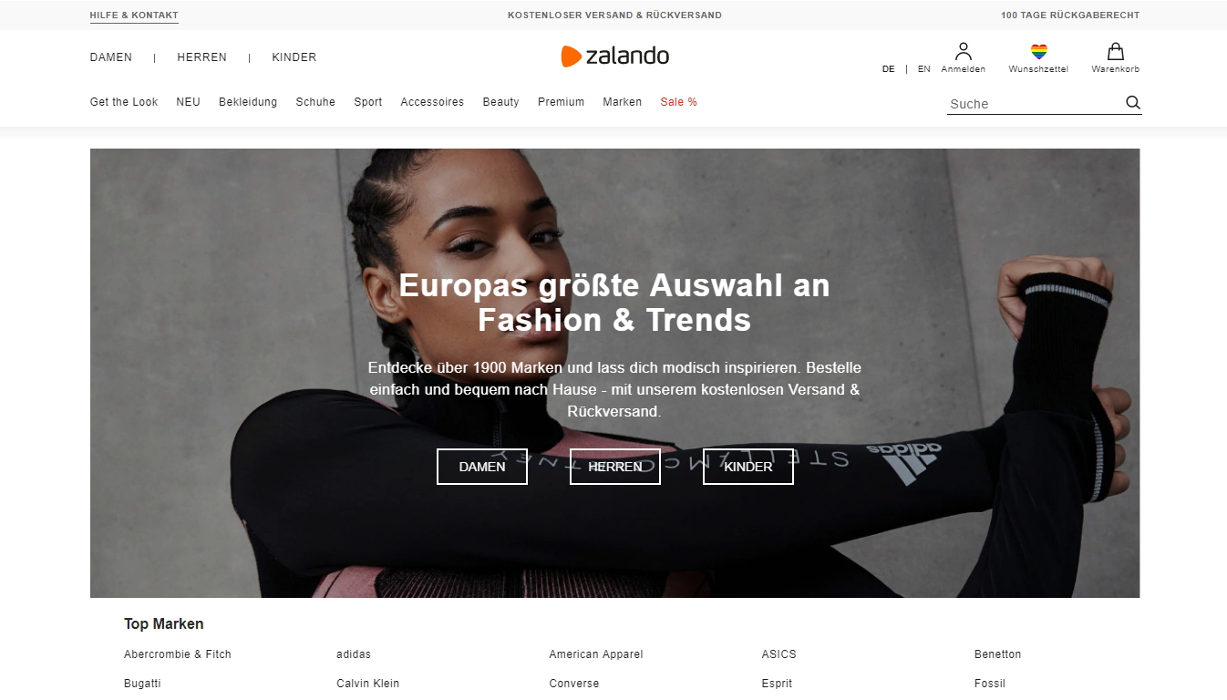 Zalando, one of the best marketplaces to sell in Germany