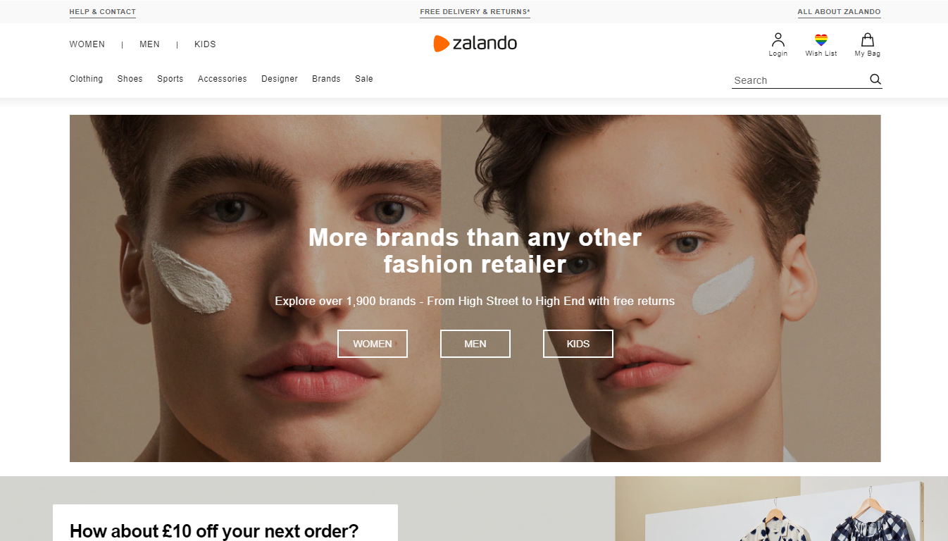 Marketplace per vendere nel Regno Unito: Zalando